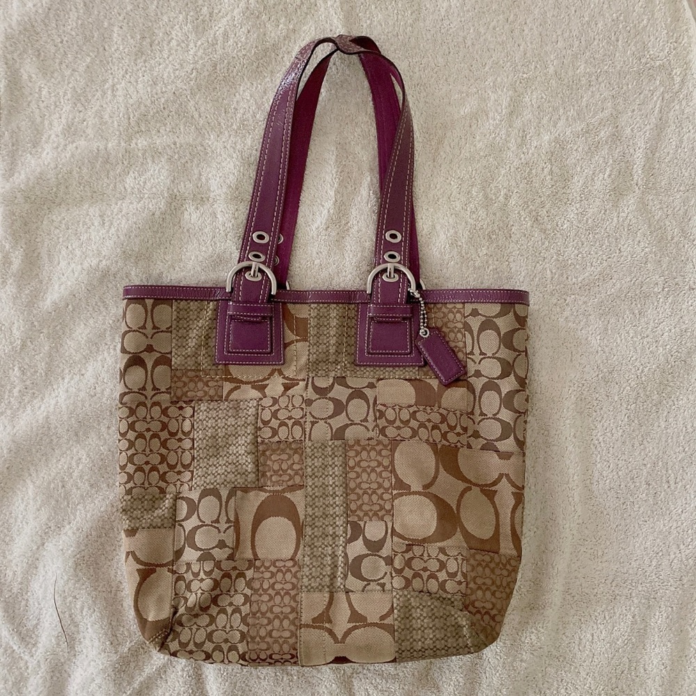 Coach Logo Patchwork Tote